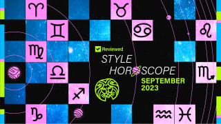A title image that reads "Reviewed Style Horoscope September 2023," surrounded by blocks of stars and zodiac symbols.