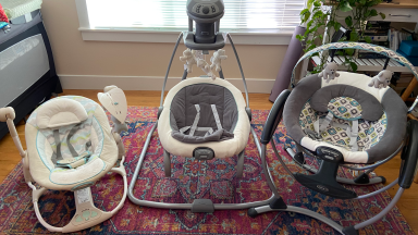 Three baby swings