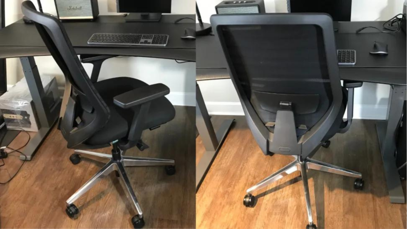 A Branch Ergonomic office chair at a desk.