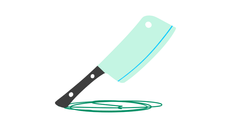 Illustration of a cleaver