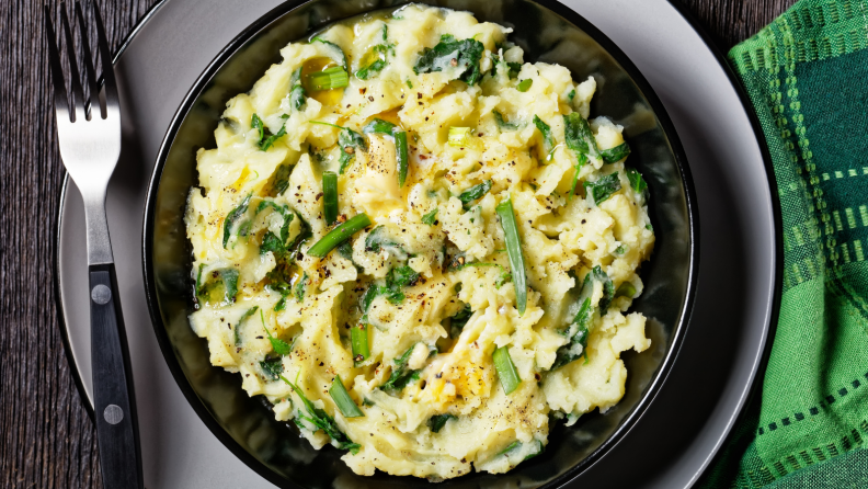 A traditional Irish dish, potato colcannon.