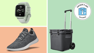 smartwatch, sneaker, yeti cooler