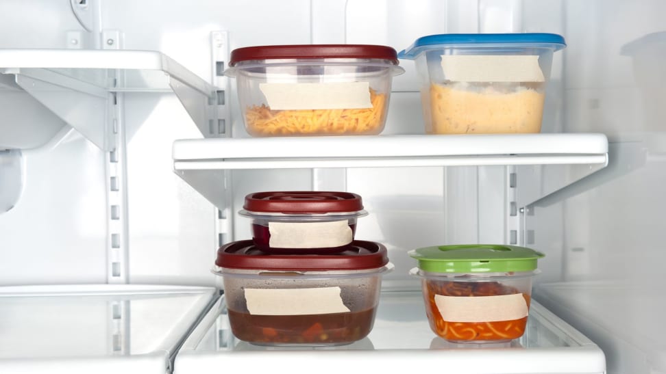 Frozen meals in plastic containers