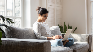 Woman at computer