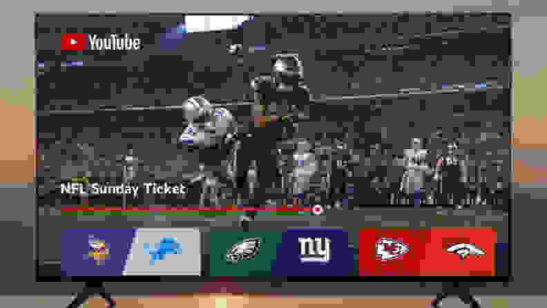 Youtube TV nfl screen